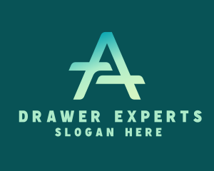 Gradient Letter A logo design