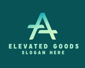 Gradient Letter A logo design