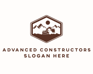 Industrial Excavator Machine logo design