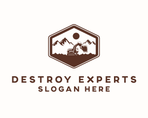 Industrial Excavator Machine logo design