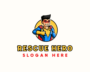 Superhero Cartoon Character logo design