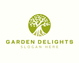 Nature Garden Tree logo design