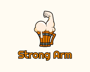 Strong Beer Pub logo design