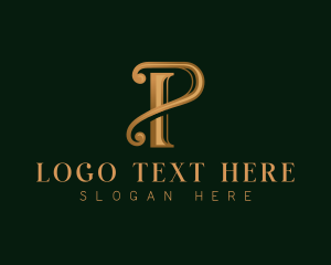 Elegant Luxury Letter P logo