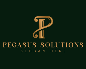 Elegant Luxury Letter P logo design