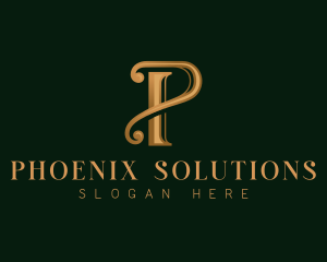 Elegant Luxury Letter P logo design