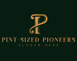 Elegant Luxury Letter P logo design