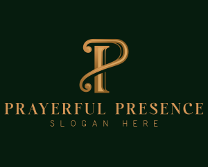 Elegant Luxury Letter P logo design