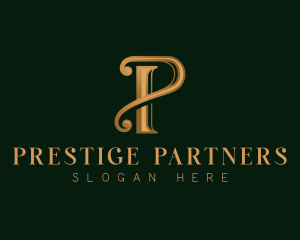 Elegant Luxury Letter P logo design