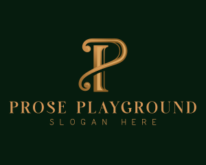 Elegant Luxury Letter P logo design