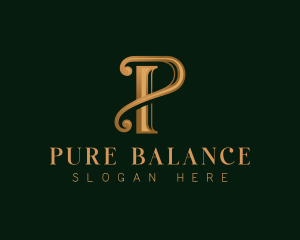 Elegant Luxury Letter P logo design