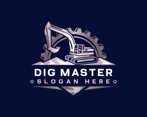 Excavator Digging Builder logo design