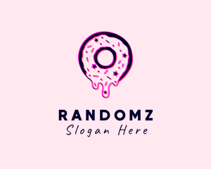 Donut Pastry Glitch Logo