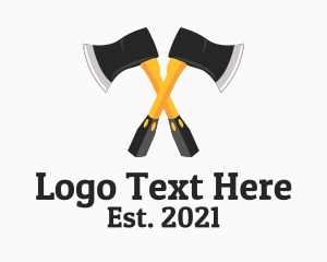 Sharp Woodcutter Axe  logo