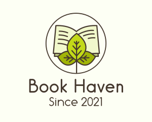 Leaf Nature Book logo design