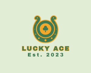 Lucky Shamrock Horseshoe  logo design