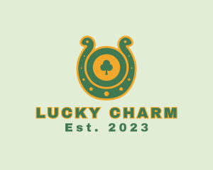 Lucky Shamrock Horseshoe  logo design