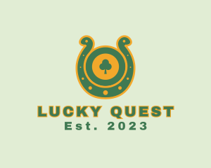 Lucky Shamrock Horseshoe  logo design