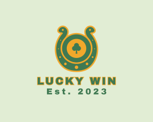 Lucky Shamrock Horseshoe  logo design