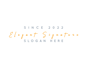 Orange Signature Business logo design