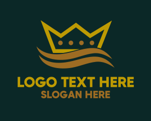Regalia - Royal Crown Wave logo design