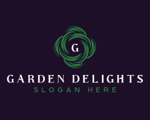 Natural Garden Leaves logo design