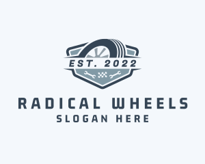 Racing Wheel Mechanic logo design