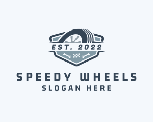 Racing Wheel Mechanic logo design