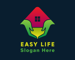 House Care Hand logo design