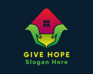 House Care Hand logo design