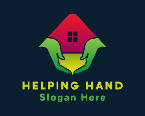 House Care Hand logo design