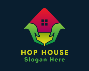 House Care Hand logo design