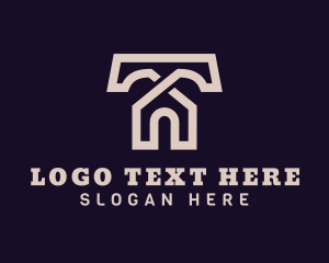 Property - Home Property Letter T logo design