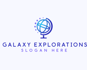 Globe Axis Moon logo design