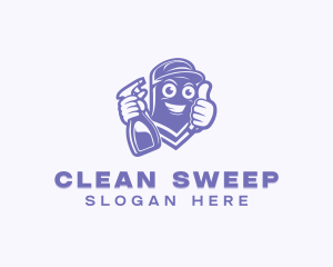 Disinfection Cleaning Spray logo design