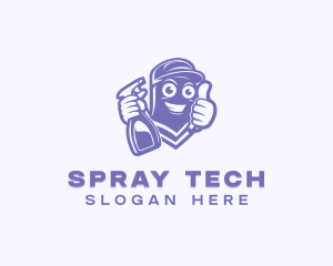 Disinfection Cleaning Spray logo design