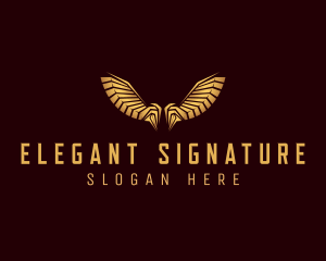 Elegant Luxury Wing logo design