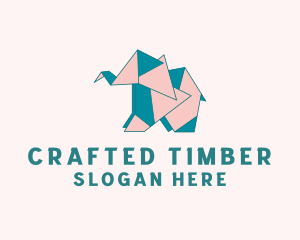 Paper Elephant Origami  logo design