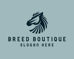 Horse Stallion Thoroughbred  logo design