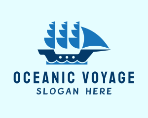 Nautical Sailing Ship logo design