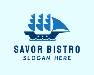 Nautical Sailing Ship logo