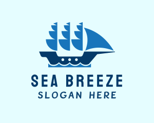 Nautical Sailing Ship logo