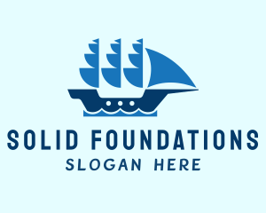 Nautical Sailing Ship logo