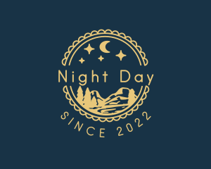 Night Camping Outdoor logo design