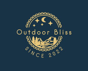 Night Camping Outdoor logo design