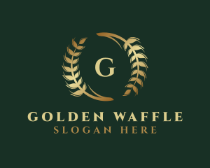 Golden Wheat Grain logo design