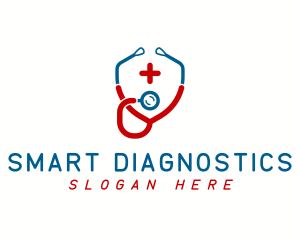 Stethoscope Cross Healthcare  logo design