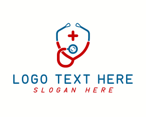 Cardiovascular - Stethoscope Cross Healthcare logo design