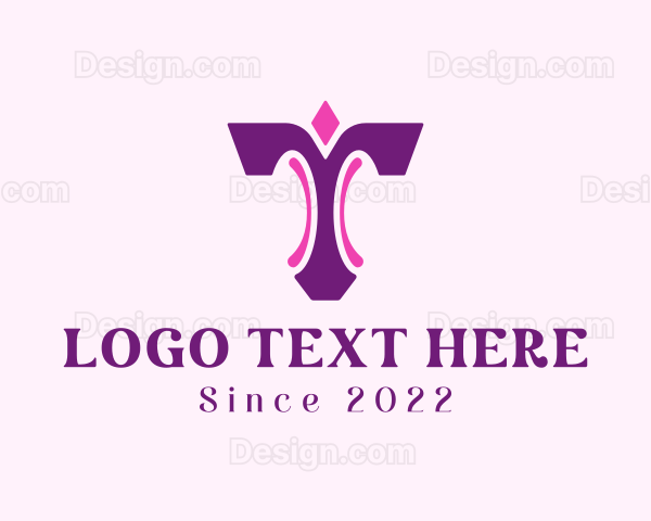 Beauty Cosmetics Letter T Logo