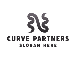 Curve Path Letter N logo